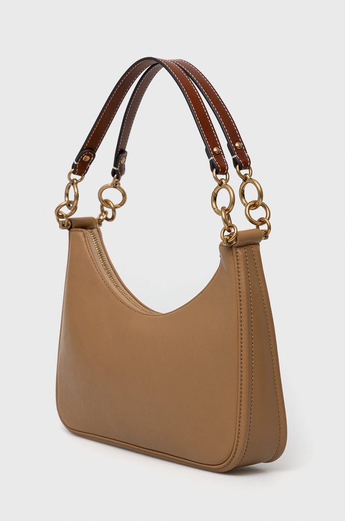 Kožená kabelka Tory Burch 86849.227 hnědá AW22