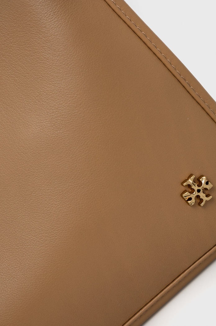 Kožená kabelka Tory Burch hnědá 86849.227