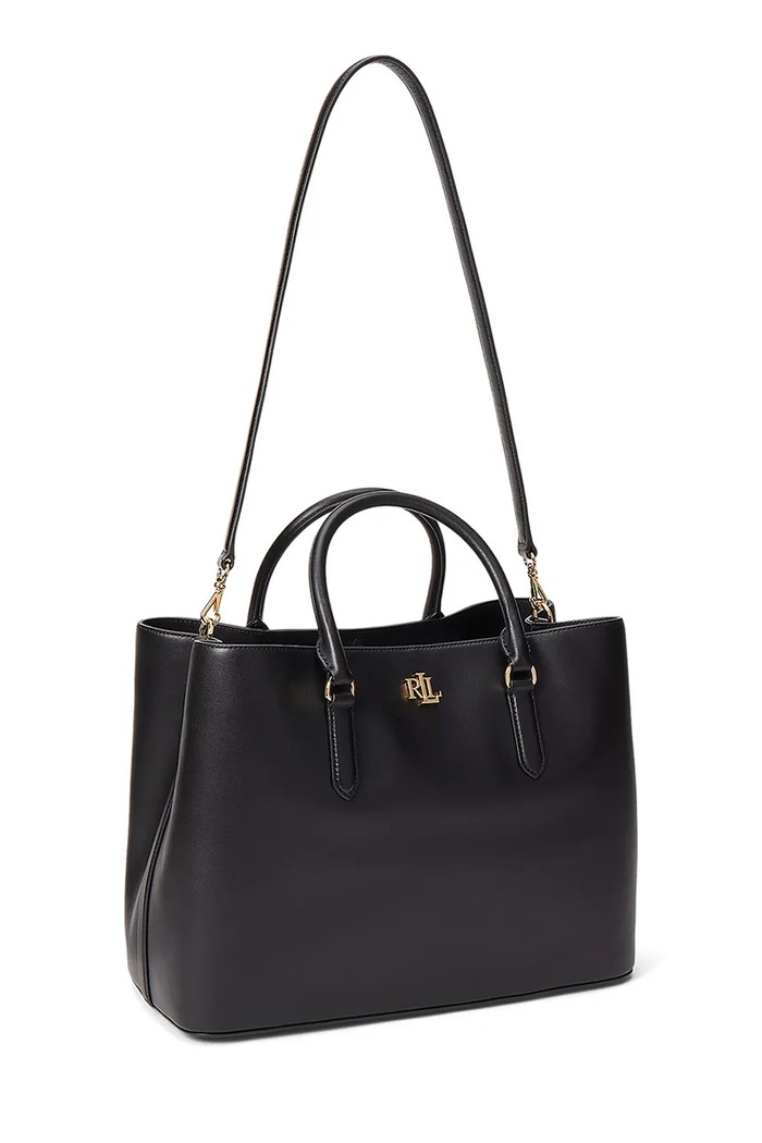 Akcesoria Lauren Ralph Lauren torebka skórzana 431876724004 431876724004 czarny