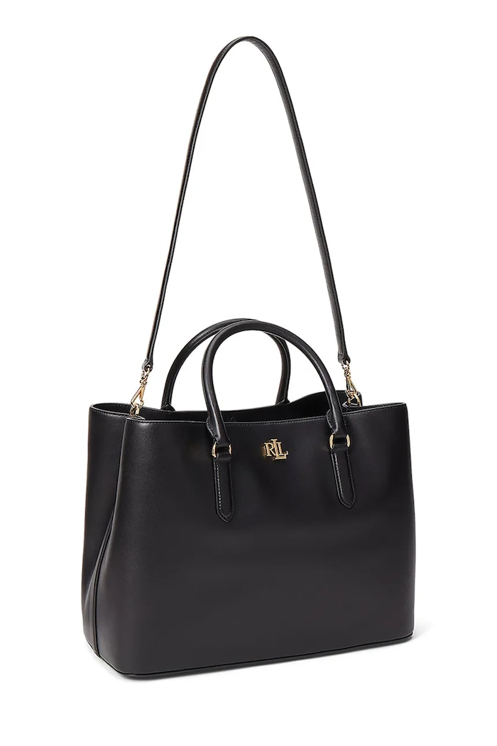 Akcesoria Lauren Ralph Lauren torebka skórzana 431876724004 431876724004 czarny