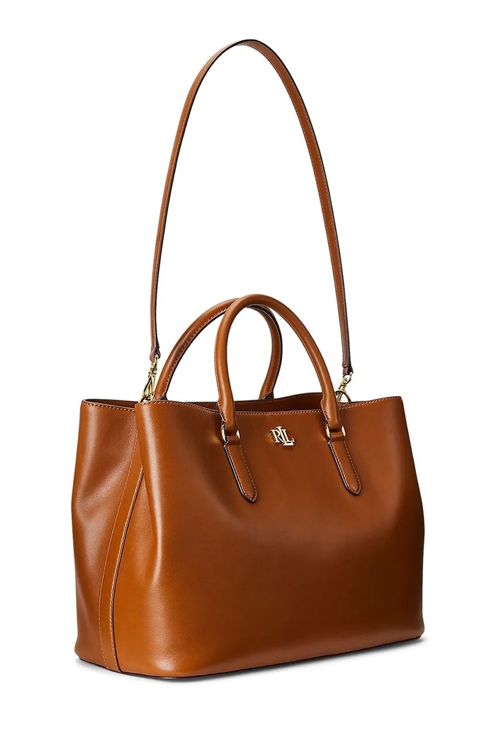 Doplňky Kožená kabelka Lauren Ralph Lauren 431876724005 hnědá