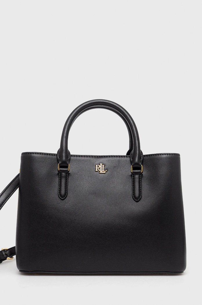 Lauren Ralph Lauren bőr táska nappa bőr fekete 431876725004