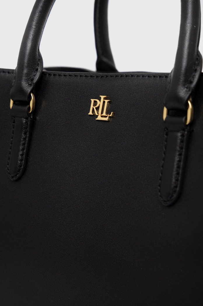 Lauren Ralph Lauren bőr táska fekete 431876725004