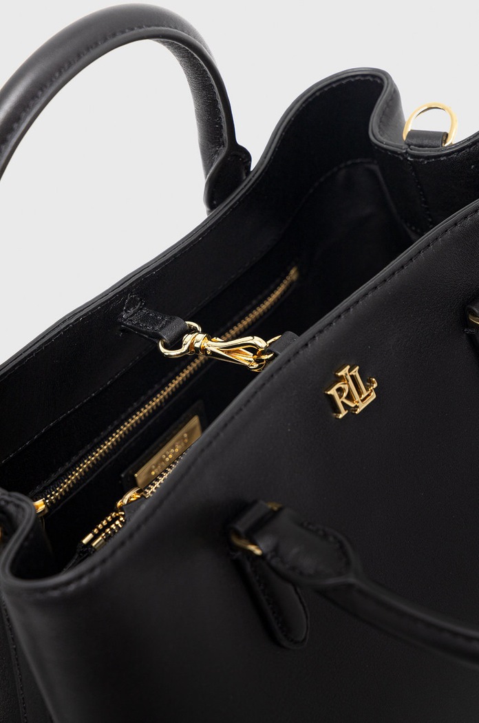 Lauren Ralph Lauren bőr táska 431876725004 fekete