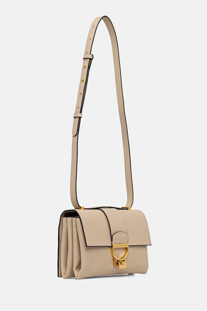 Кожена чанта Coccinelle E1.MD5.12.07.01 бежов AW25