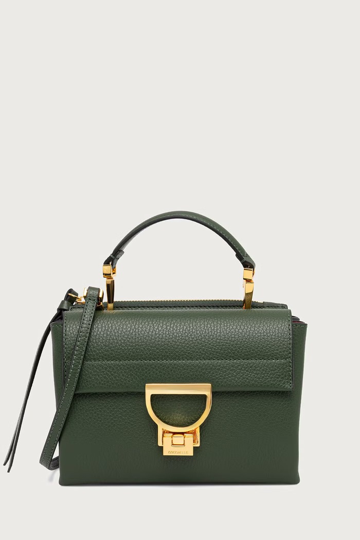 Coccinelle Torebka crossbody damska skórzana zielony E1.MD5.55.B7.01