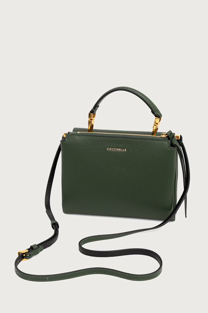 Akcesoria Coccinelle Torebka crossbody damska skórzana E1.MD5.55.B7.01 zielony