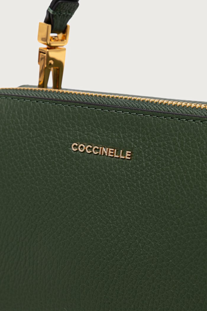 Torebka crossbody damska skórzana Coccinelle zielony E1.MD5.55.B7.01