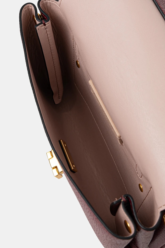 Geantă crossbody pentru femei din piele Coccinelle burgundia E1.MD5.55.B7.01