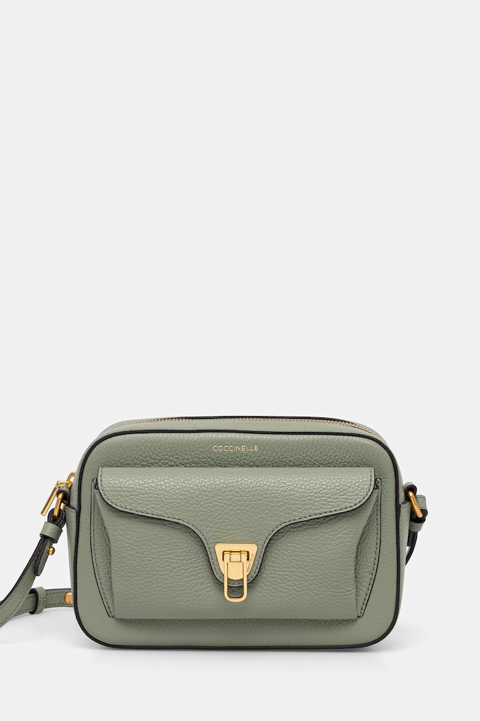 Coccinelle geantă crossbody pentru femei din piele uni verde E1.MF6.15.02.01
