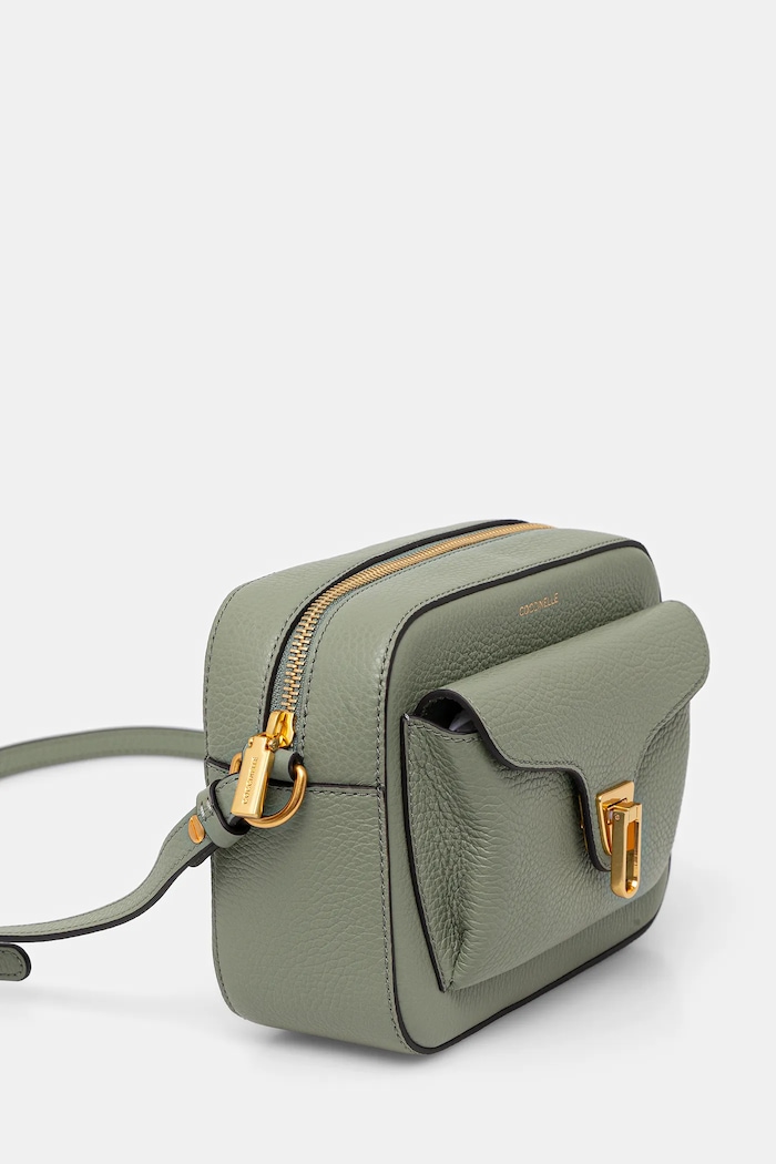Coccinelle geantă crossbody pentru femei din piele E1.MF6.15.02.01 verde SS26