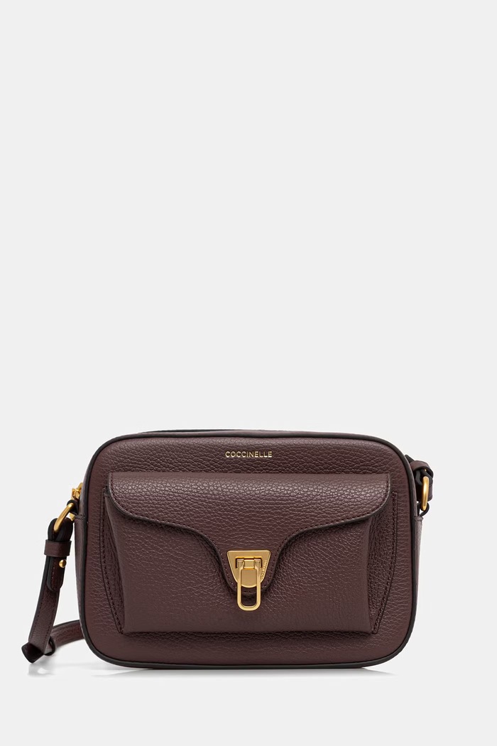 Coccinelle geantă crossbody pentru femei din piele burgundia E1.MF6.15.02.01