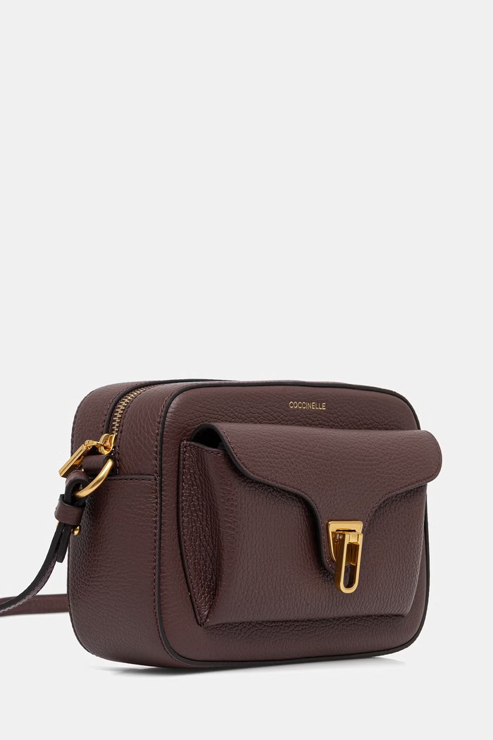 Coccinelle geantă crossbody pentru femei din piele E1.MF6.15.02.01 burgundia SS26
