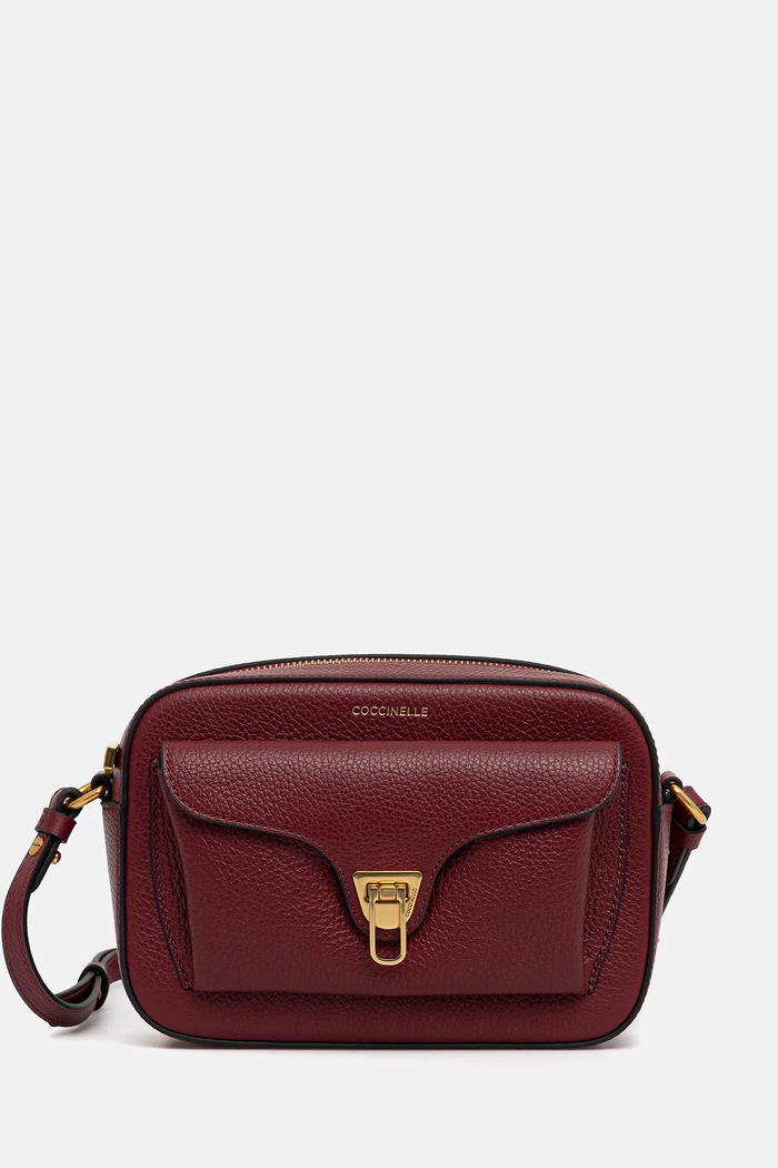 Coccinelle Geantă crossbody pentru femei din piele burgundia E1.MF6.15.02.01