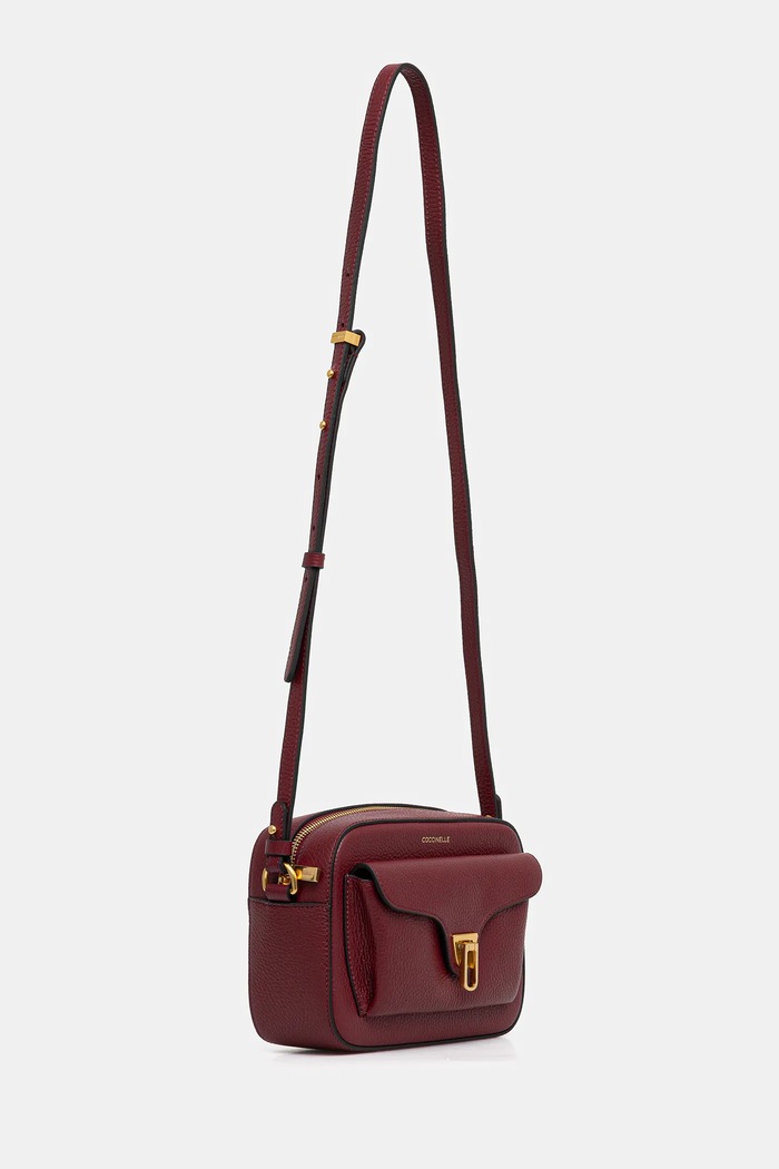 Coccinelle Geantă crossbody pentru femei din piele E1.MF6.15.02.01 burgundia SS26