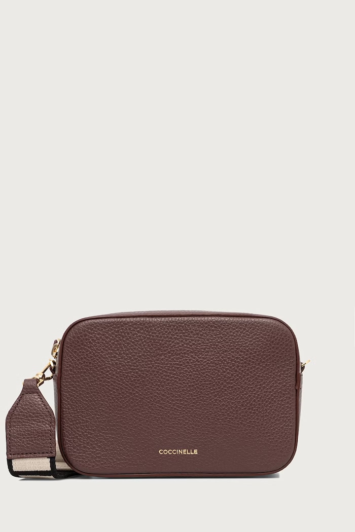 Coccinelle Torebka crossbody damska skórzana bordowy E5.MN5.55.I1.01