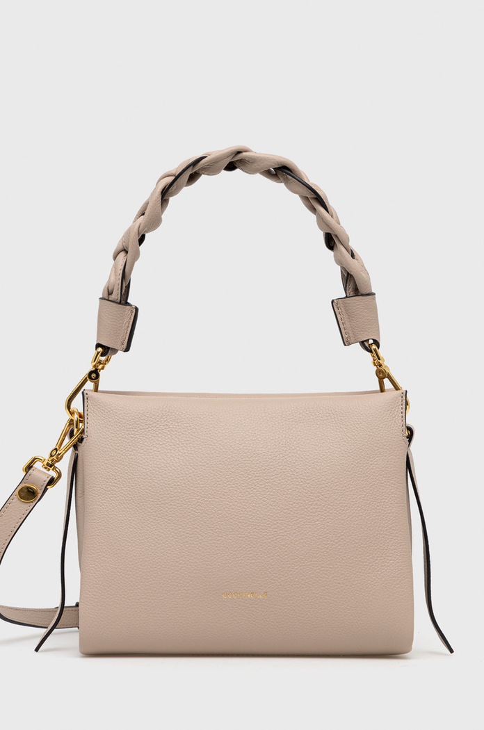 Coccinelle Torebka crossbody damska skórzana beżowy E1.M50.58.01.01