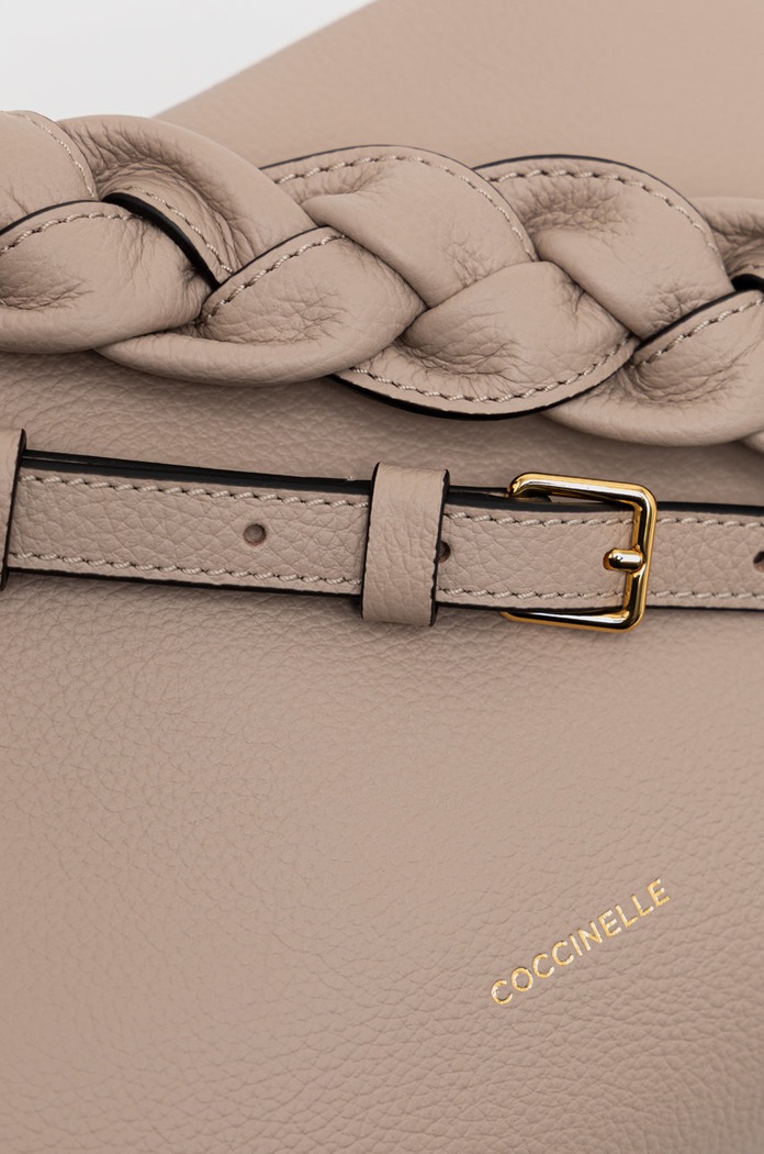 Akcesoria Coccinelle Torebka crossbody damska skórzana E1.M50.58.01.01 beżowy