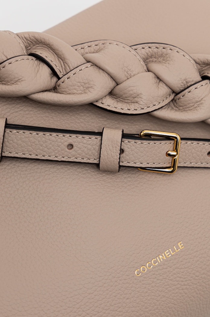 Akcesoria Coccinelle Torebka crossbody damska skórzana E1.M50.58.01.01 beżowy