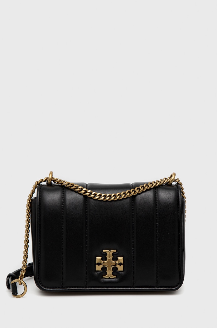Kožená kabelka Tory Burch přírodní kůže černá 87244.890