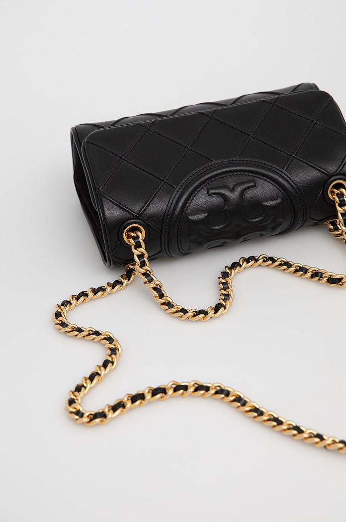 Tory Burch torebka skórzana Fleming Soft Small Convertible czarny 139060.001