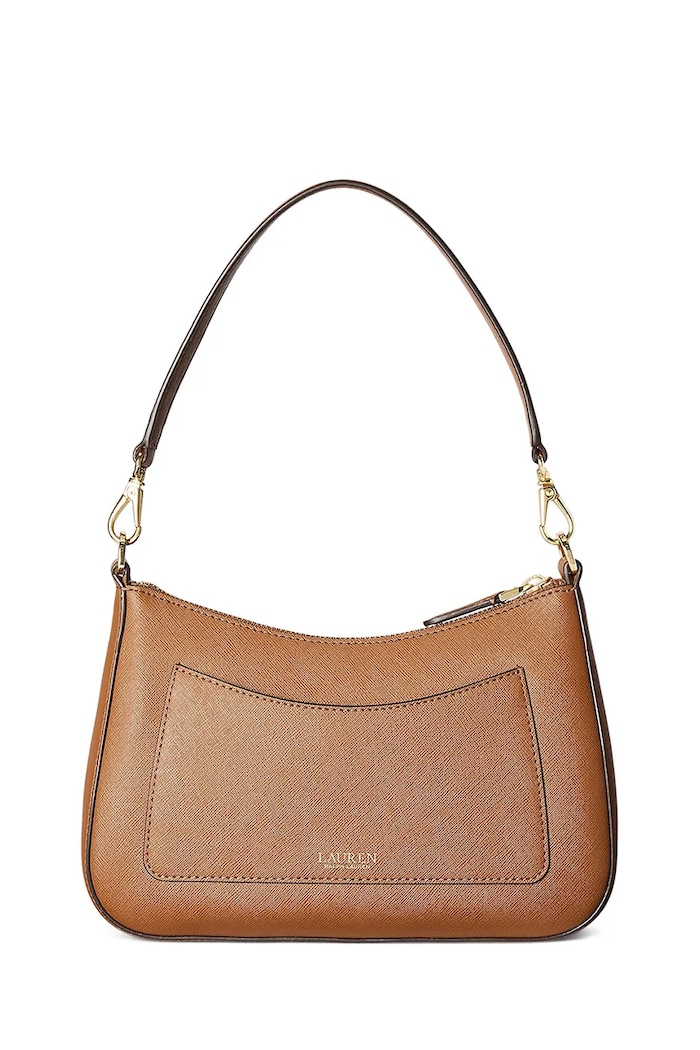 Lauren Ralph Lauren torebka skórzana 431883768007 brązowy AW22