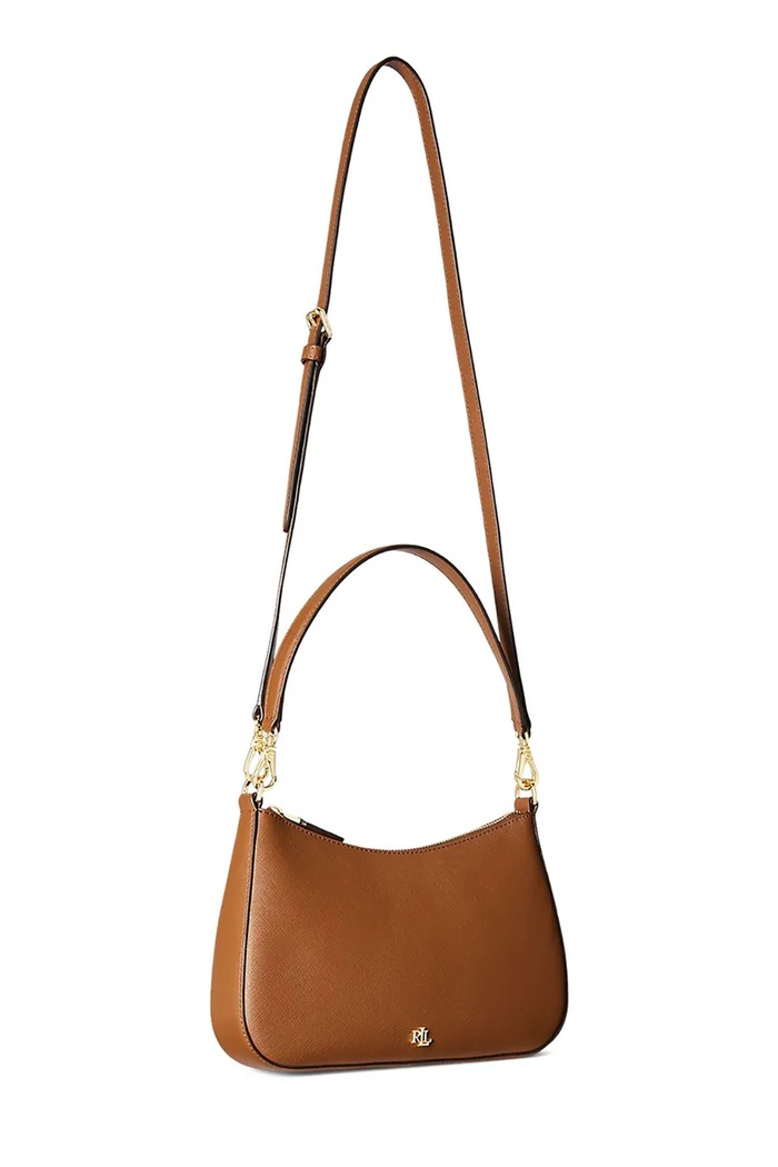 Akcesoria Lauren Ralph Lauren torebka skórzana 431883768007 brązowy