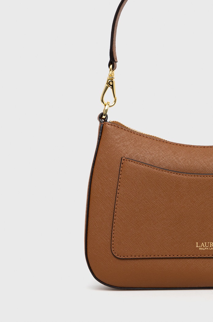 Usnjena torbica Lauren Ralph Lauren rjava 431883768007