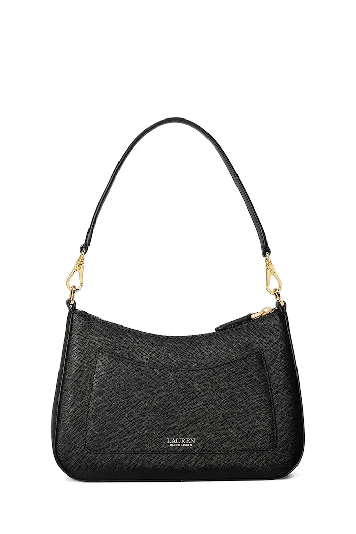 Usnjena torbica Lauren Ralph Lauren 431883768008 črna AW22