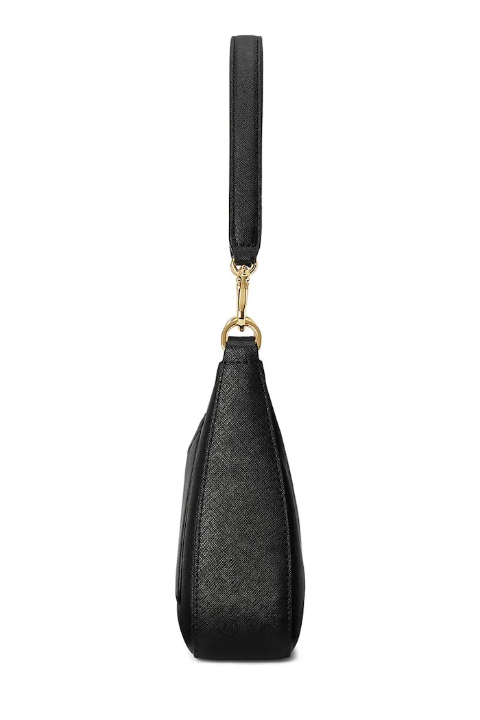 Usnjena torbica Lauren Ralph Lauren črna 431883768008