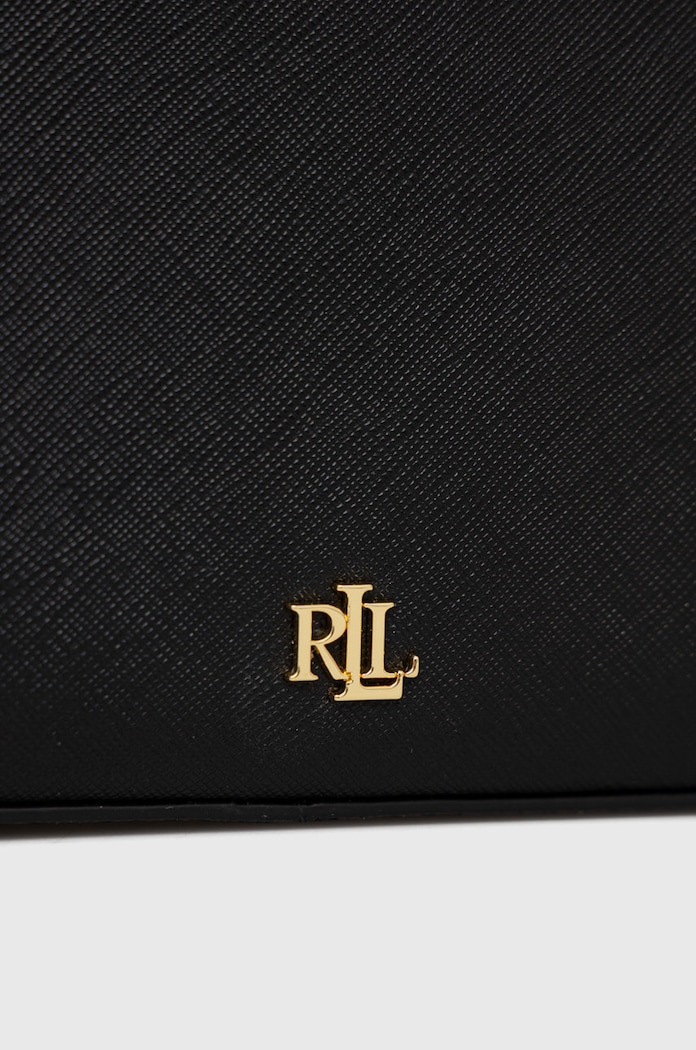 Kožená kabelka Lauren Ralph Lauren 431883768008 čierna