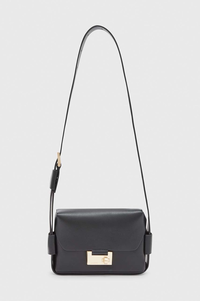 Кожаная сумочка AllSaints FRANKIE CROSSBODY кожа чёрный WB572X