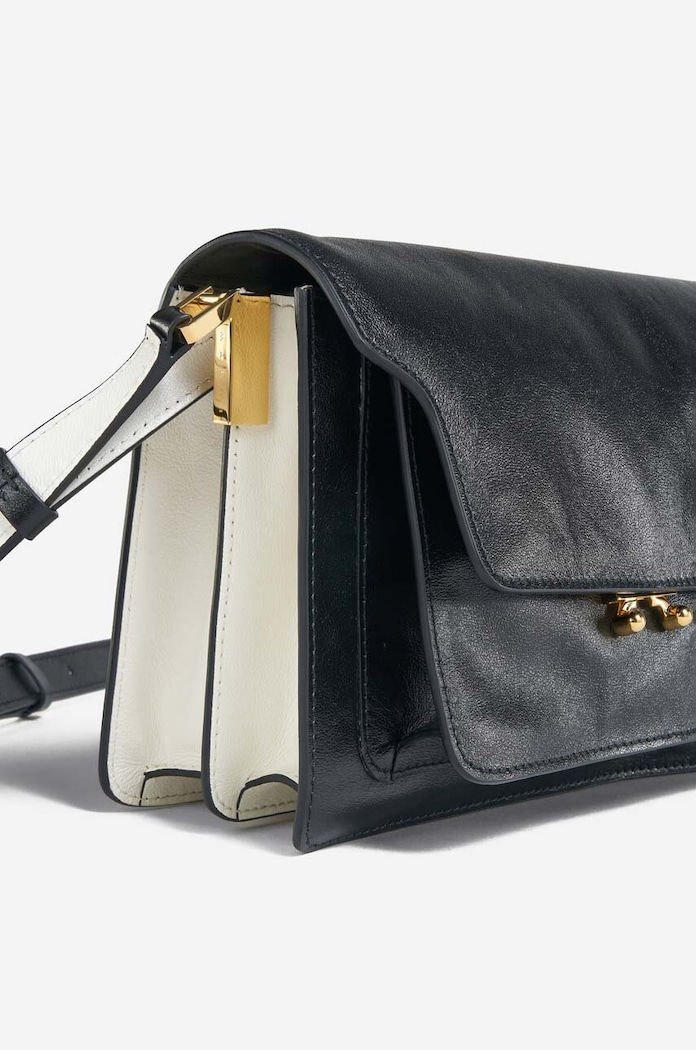 Δερμάτινη τσάντα Marni SBMP0103U3.P2644.Z582N μαύρο