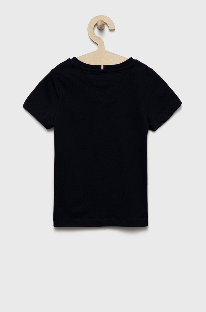 Dětské bavlněné tričko Tommy Hilfiger KB0KB07542.9BYY námořnická modř AW22