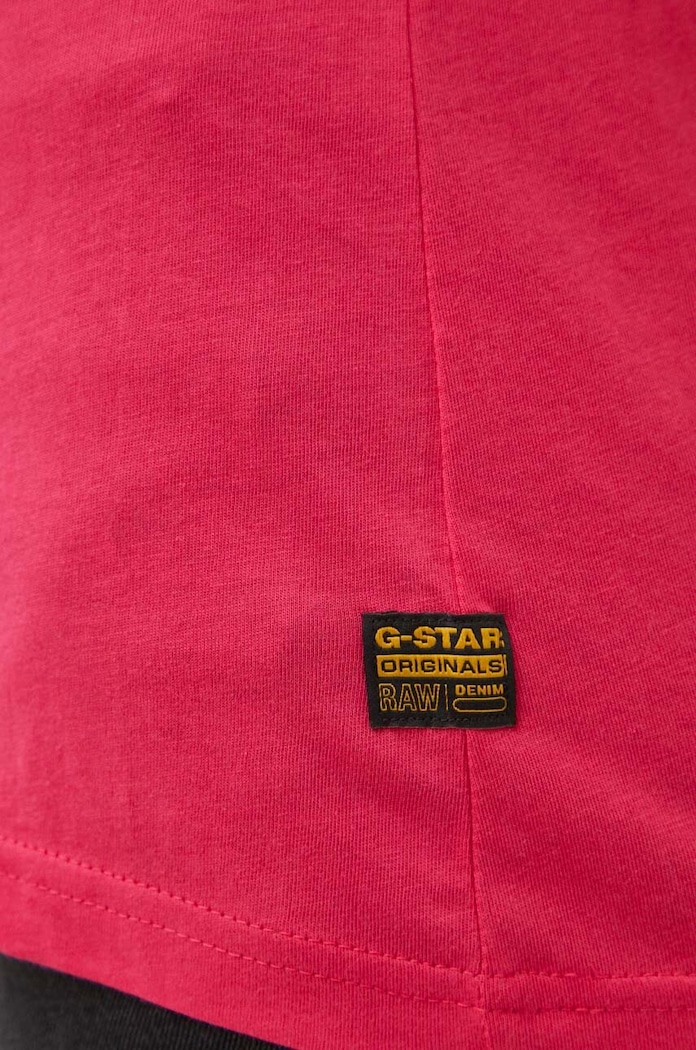 G-Star t-shirt bawełniany różowy D21314.4107