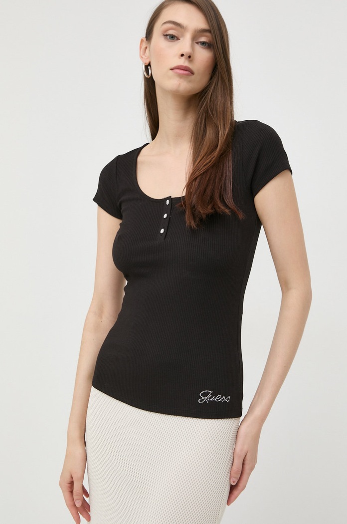 Tričko Guess KARLEE W2YP24.KBCO2 černá SS25