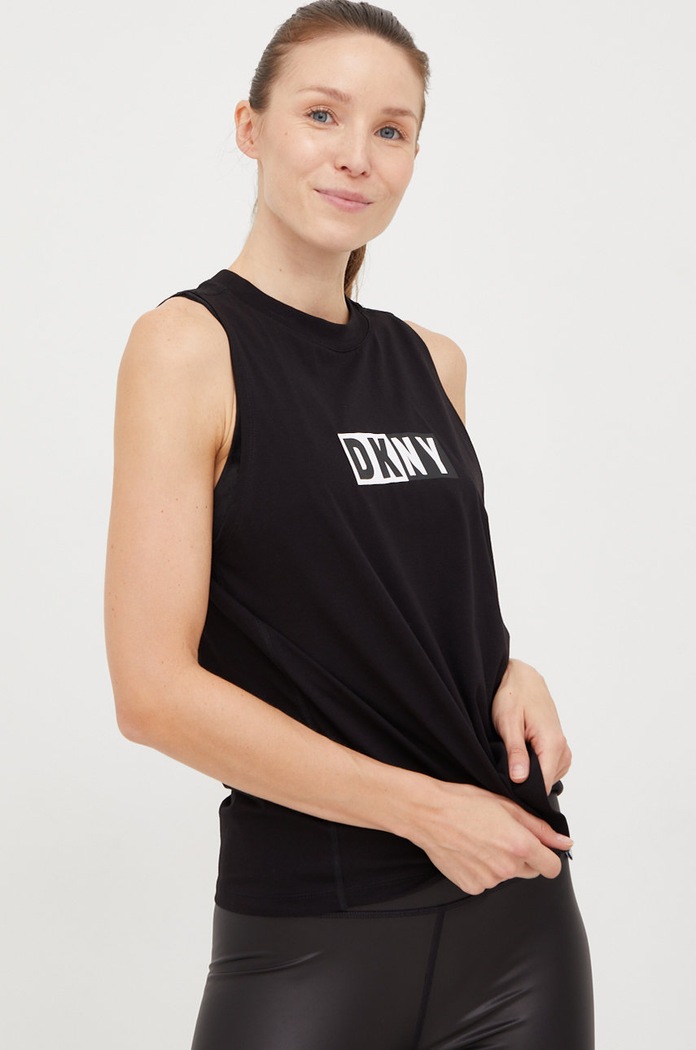 Top DKNY με ελαστάν μαύρο DP2T5892