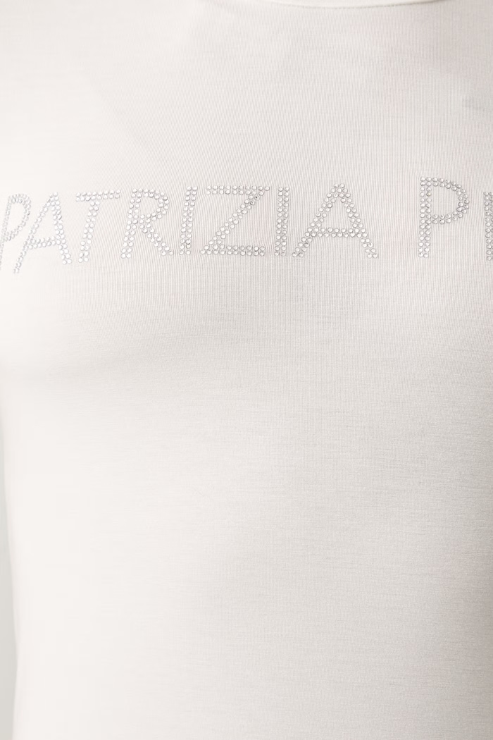 Patrizia Pepe T-shirt damski z wiskozą CM1419.J013 beżowy