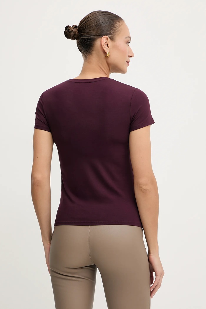 Patrizia Pepe t-shirt CM1419.J013 bordowy AA00