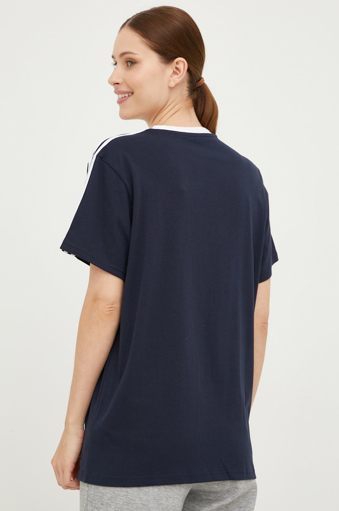 Odzież adidas t-shirt bawełniany Essentials HC0105 granatowy