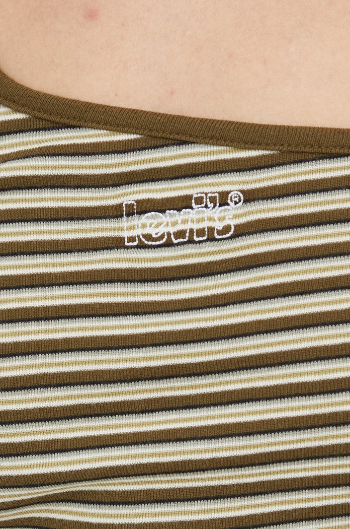 Bavlněný top Levi's A3541.0001 zelená