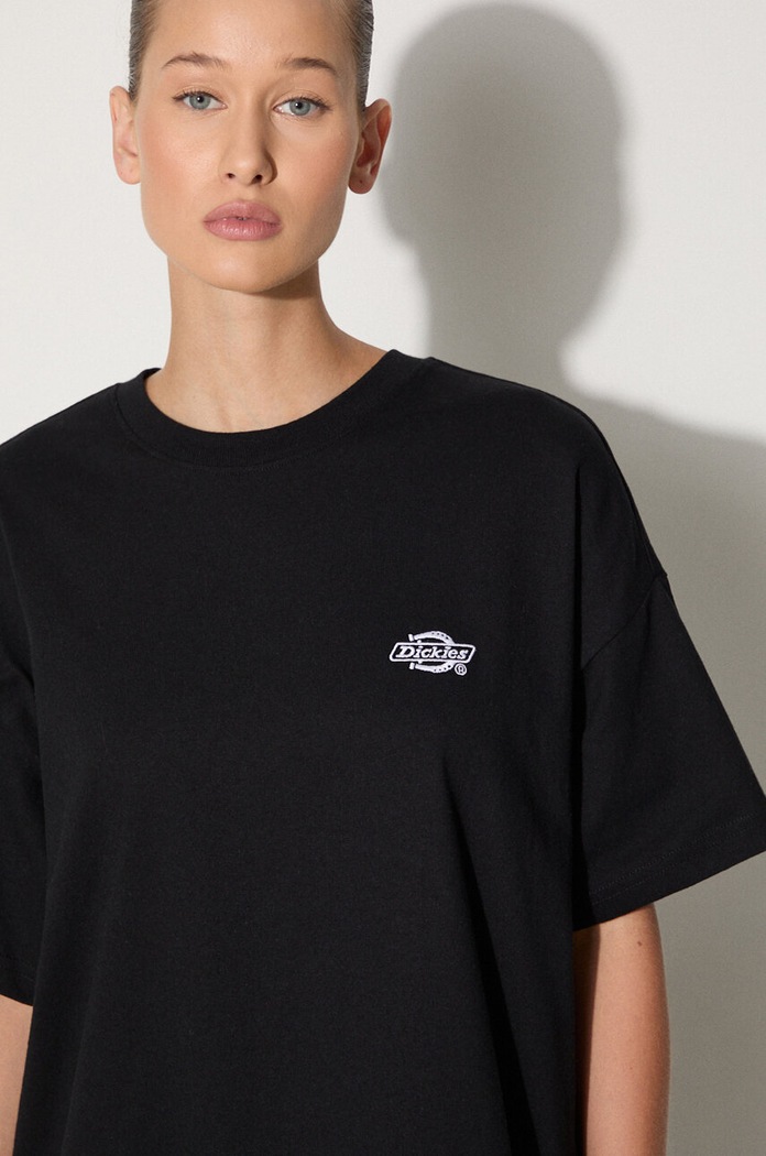 Βαμβακερό μπλουζάκι Dickies μαύρο DK0A4Y1BBLK1