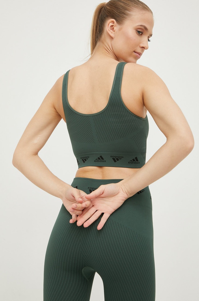 Îmbrăcăminte adidas Performance sutien sport Aeroknit HL8578 verde