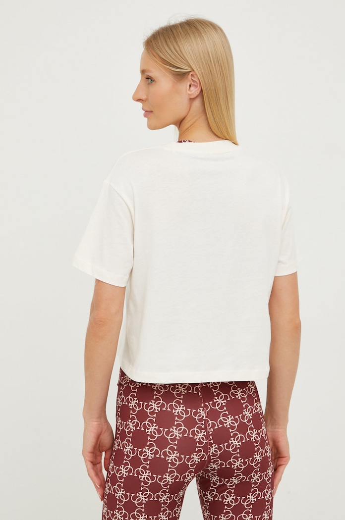 Odzież Guess t-shirt bawełniany ADELE V2YI06.K8HM0 beżowy