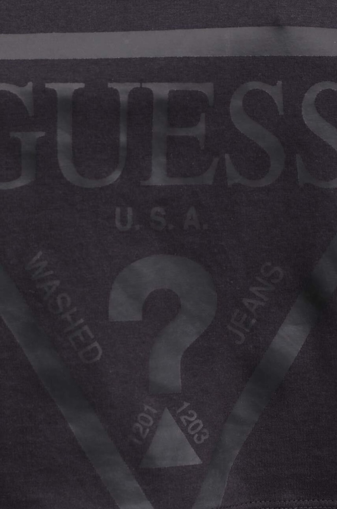 Βαμβακερό μπλουζάκι Guess ADELE V2YI06.K8HM0 μαύρο