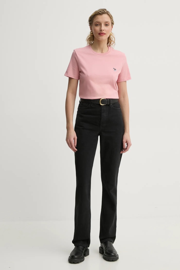 Pamučna majica PS Paul Smith W2R.G799.EP1846 roza SS26