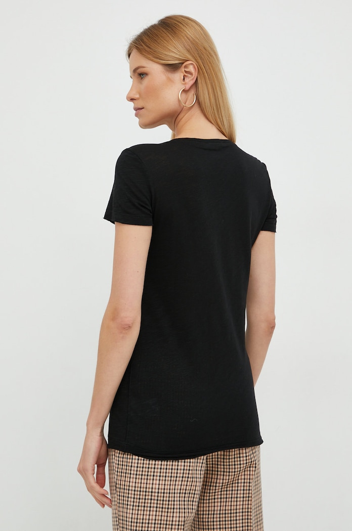 Îmbrăcăminte Sisley tricou 3TNHL11A2.100.. negru