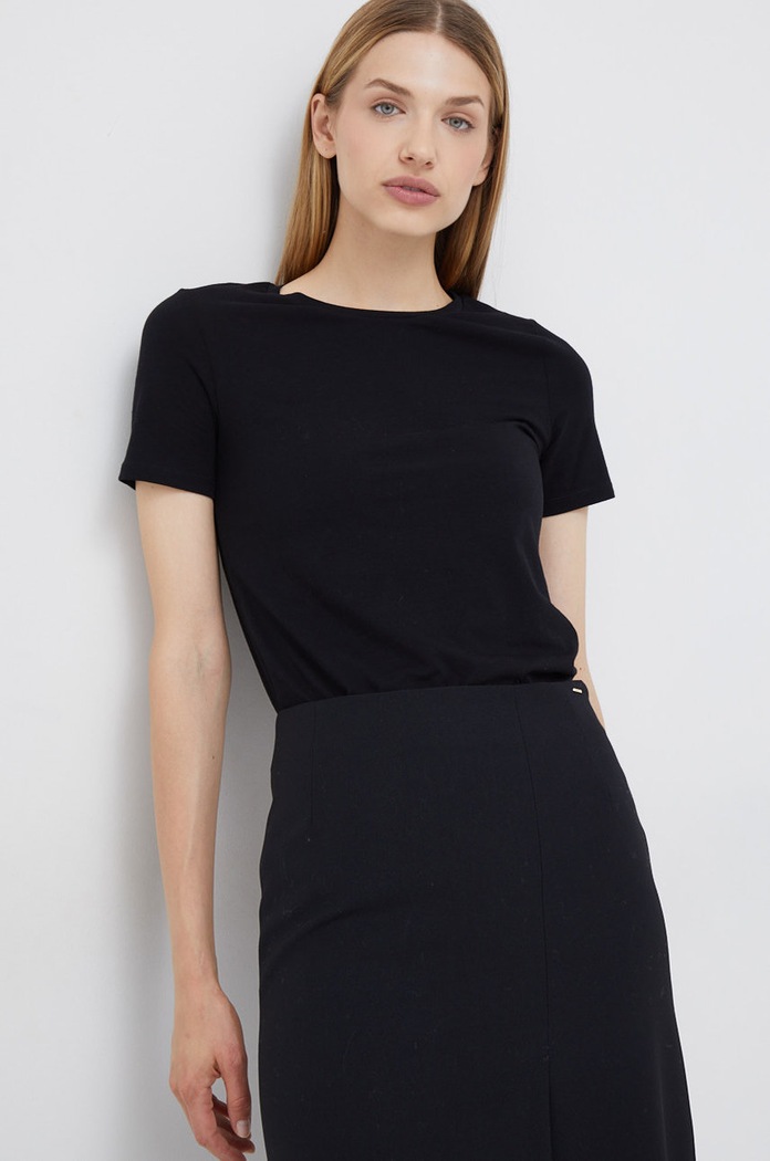 United Colors of Benetton тениска 3ZQM3M857.100 черен AW22
