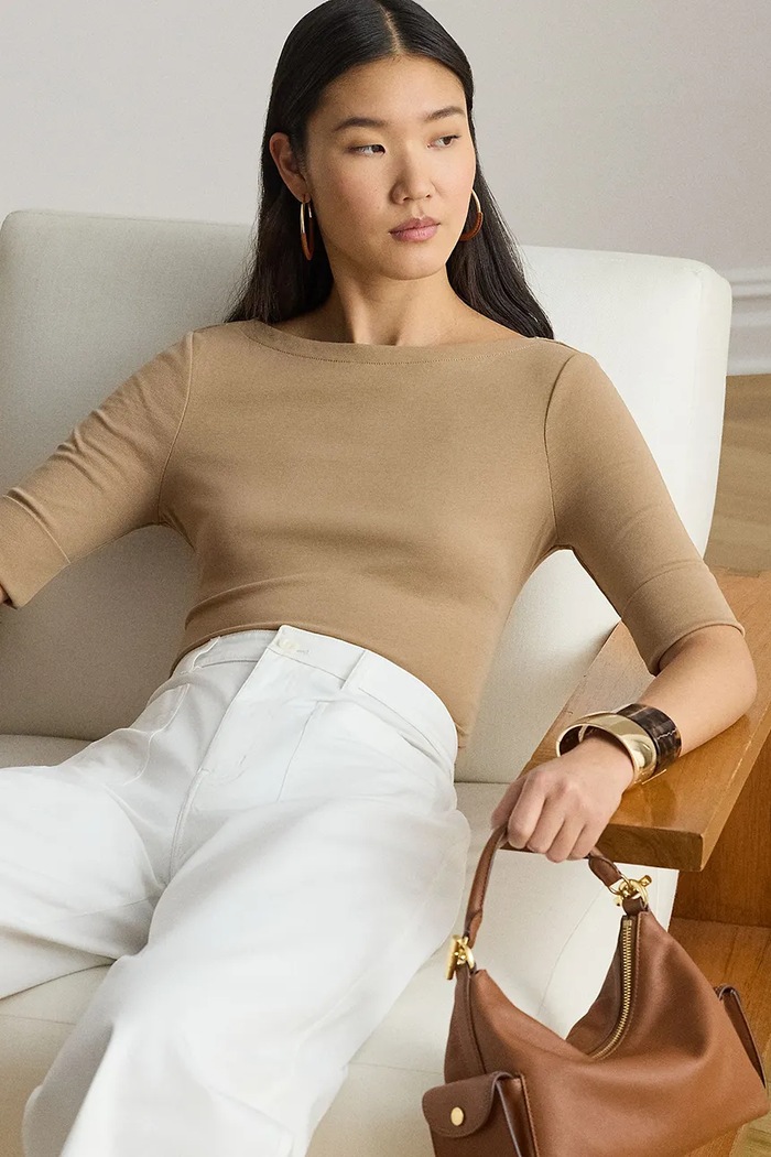 Футболка Lauren Ralph Lauren 200654963147 бежевый