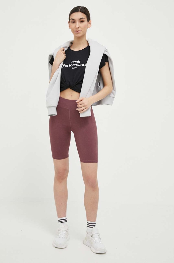 Peak Performance T-shirt bawełniany G77700 czarny SS23